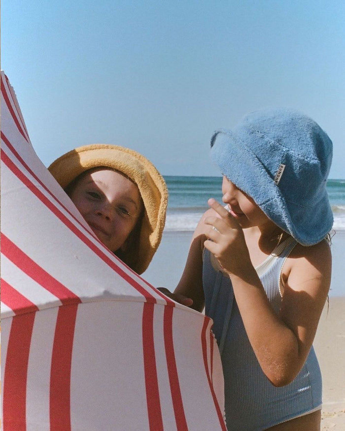 Golden Towelling Beach Hat