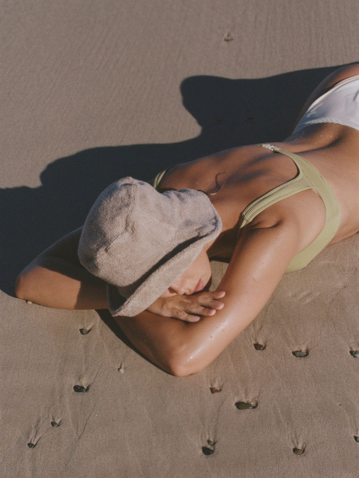 Golden Towelling Beach Hat