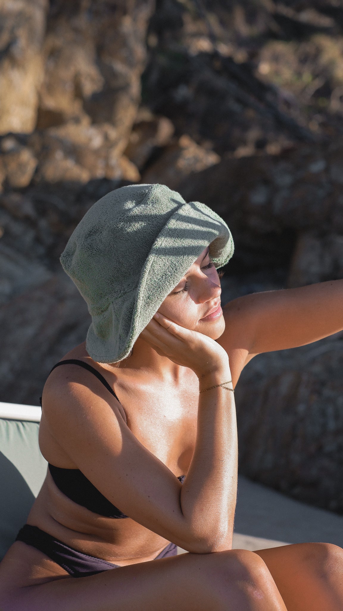 Tallow Towelling Beach Hat