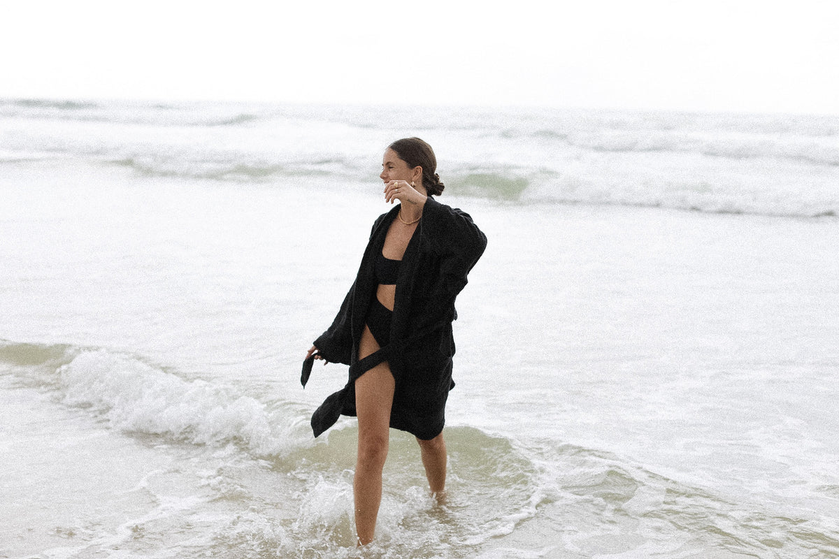 Black Rock Towelling Beach Robe