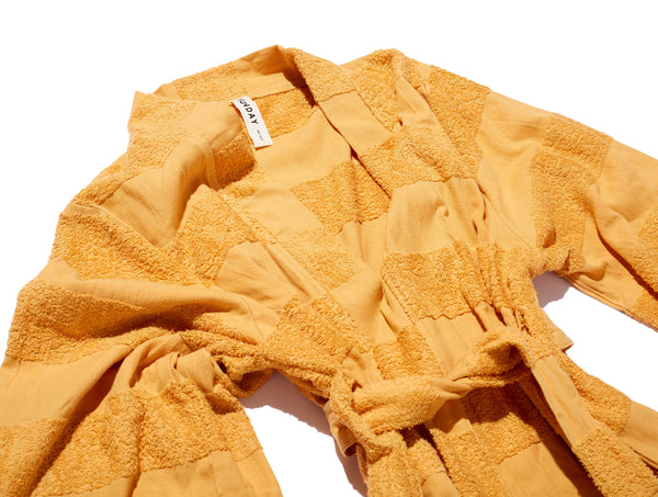 Golden Towelling Beach Bathrobe Beach Essentials Sunday Supply Co