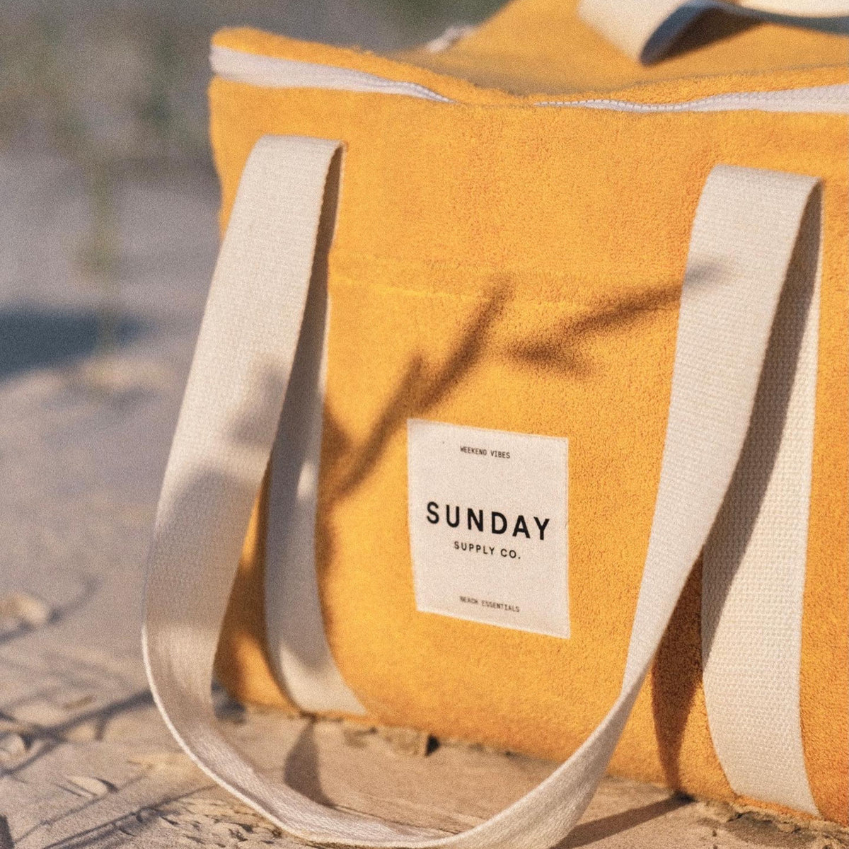 Golden Towelling Cooler Bag