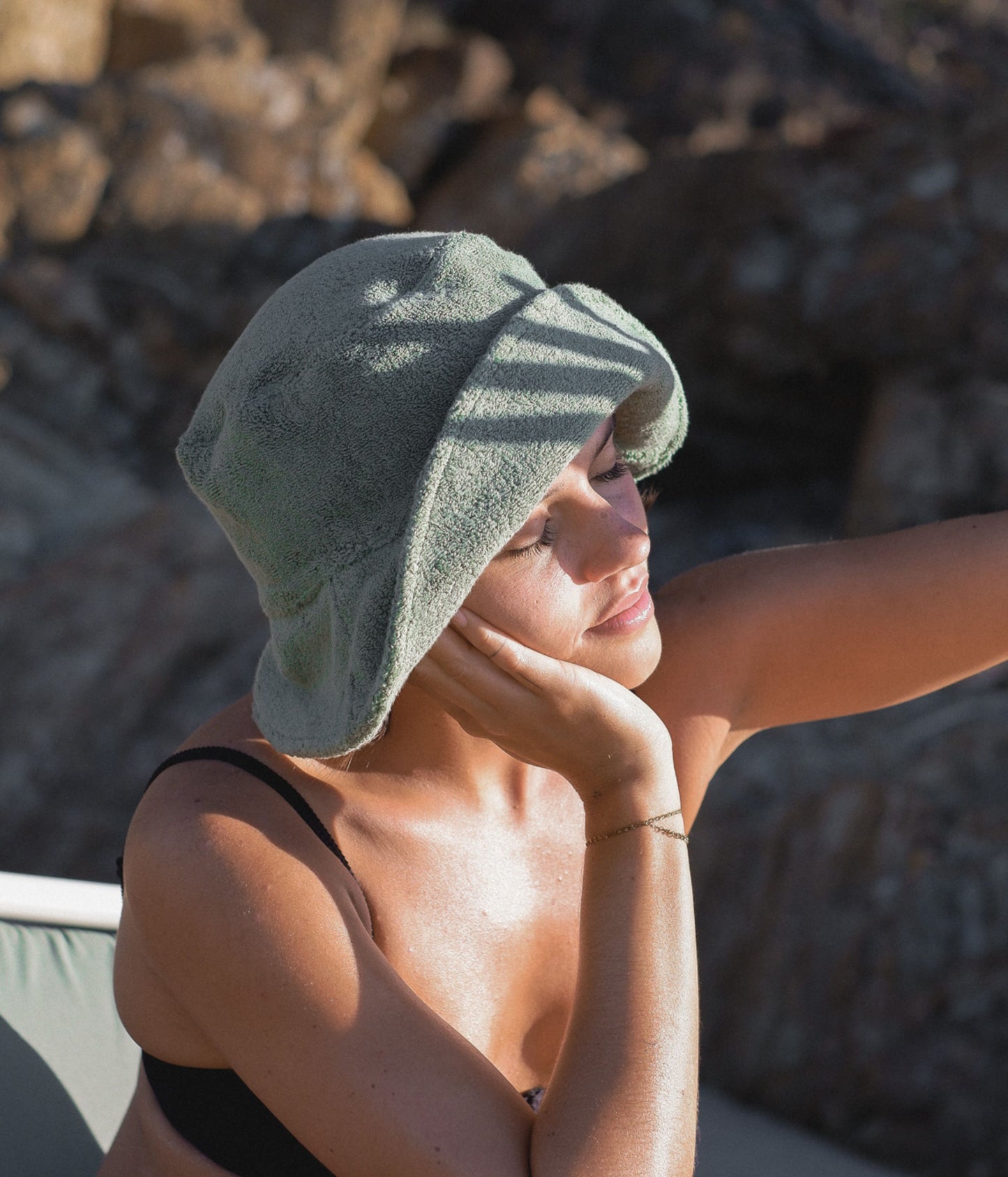 Tallow Towelling Beach Hat