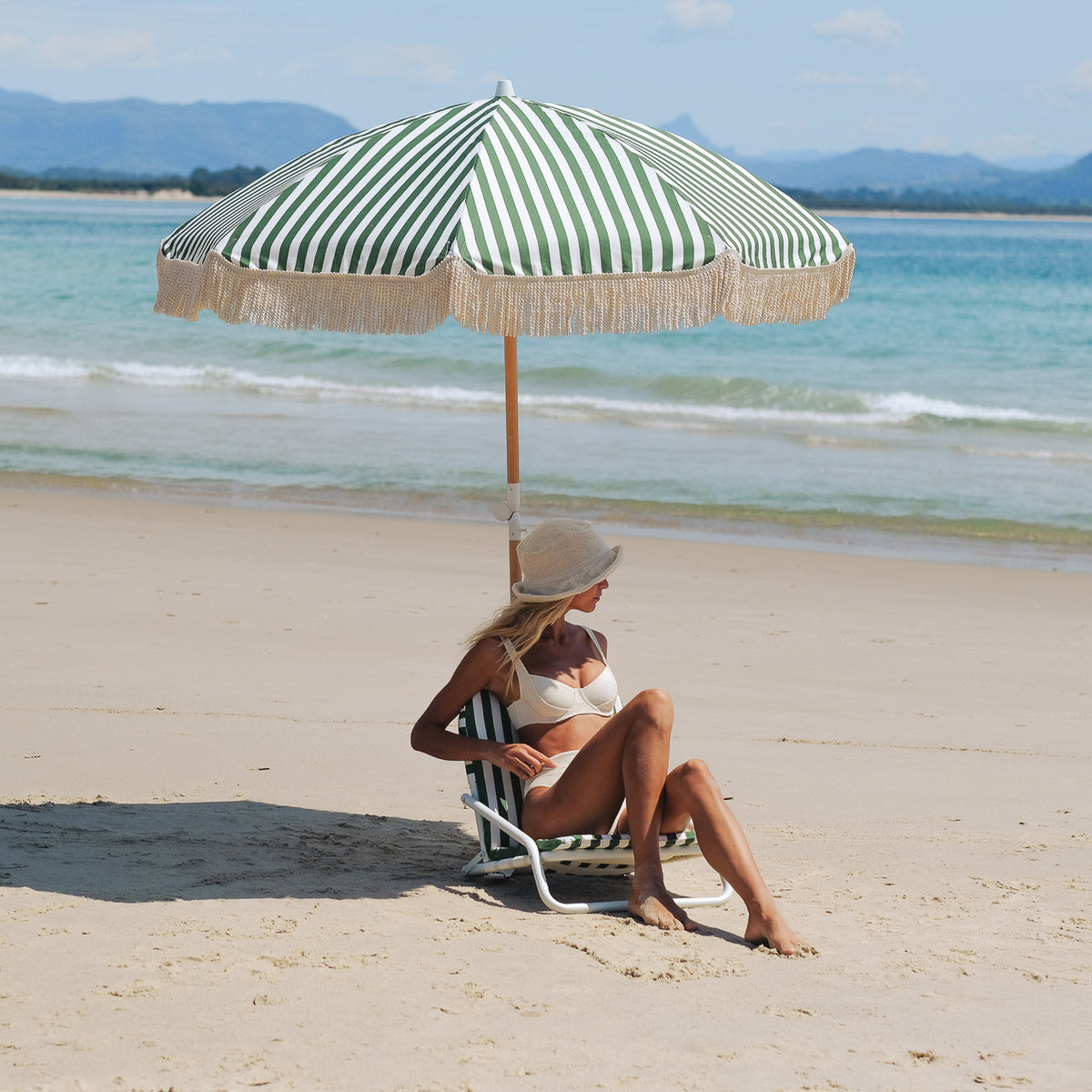 Vista Beach Umbrella & Beach Chair Set