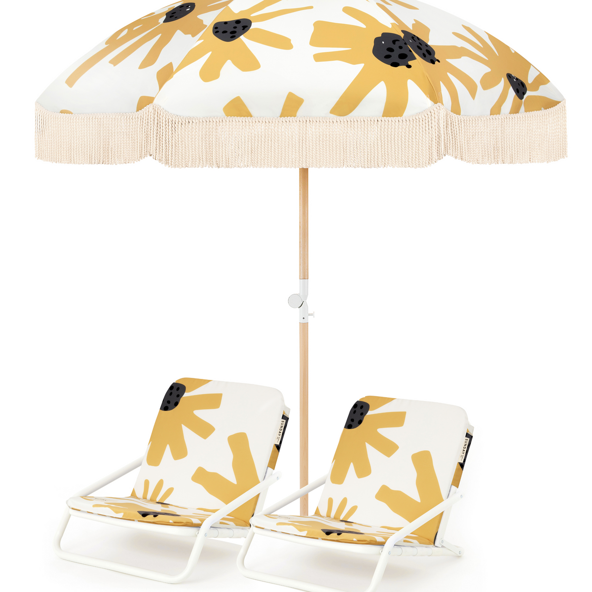 Summer Field Beach Umbrella & Beach Chair Set