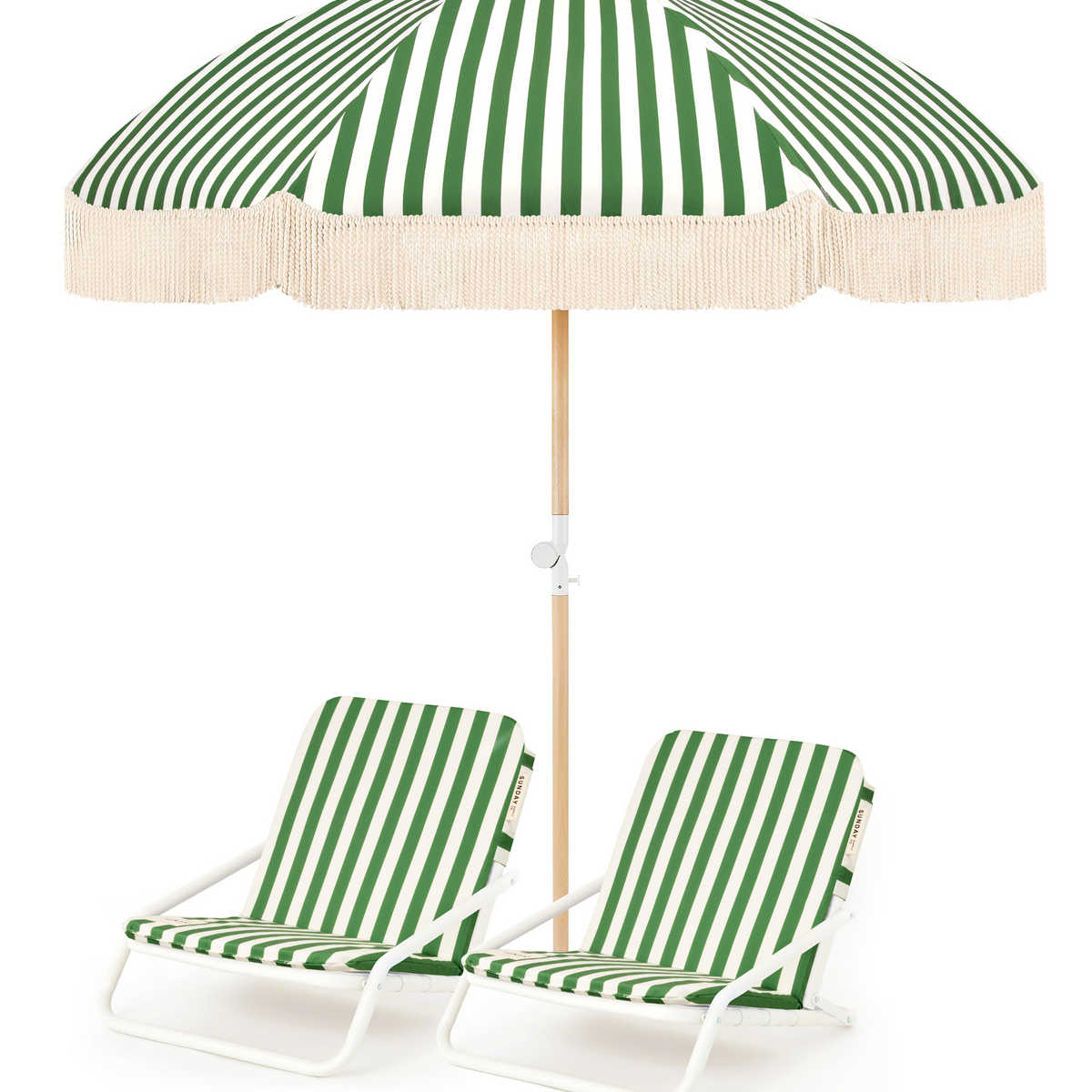 Vista Beach Umbrella & Beach Chair Set