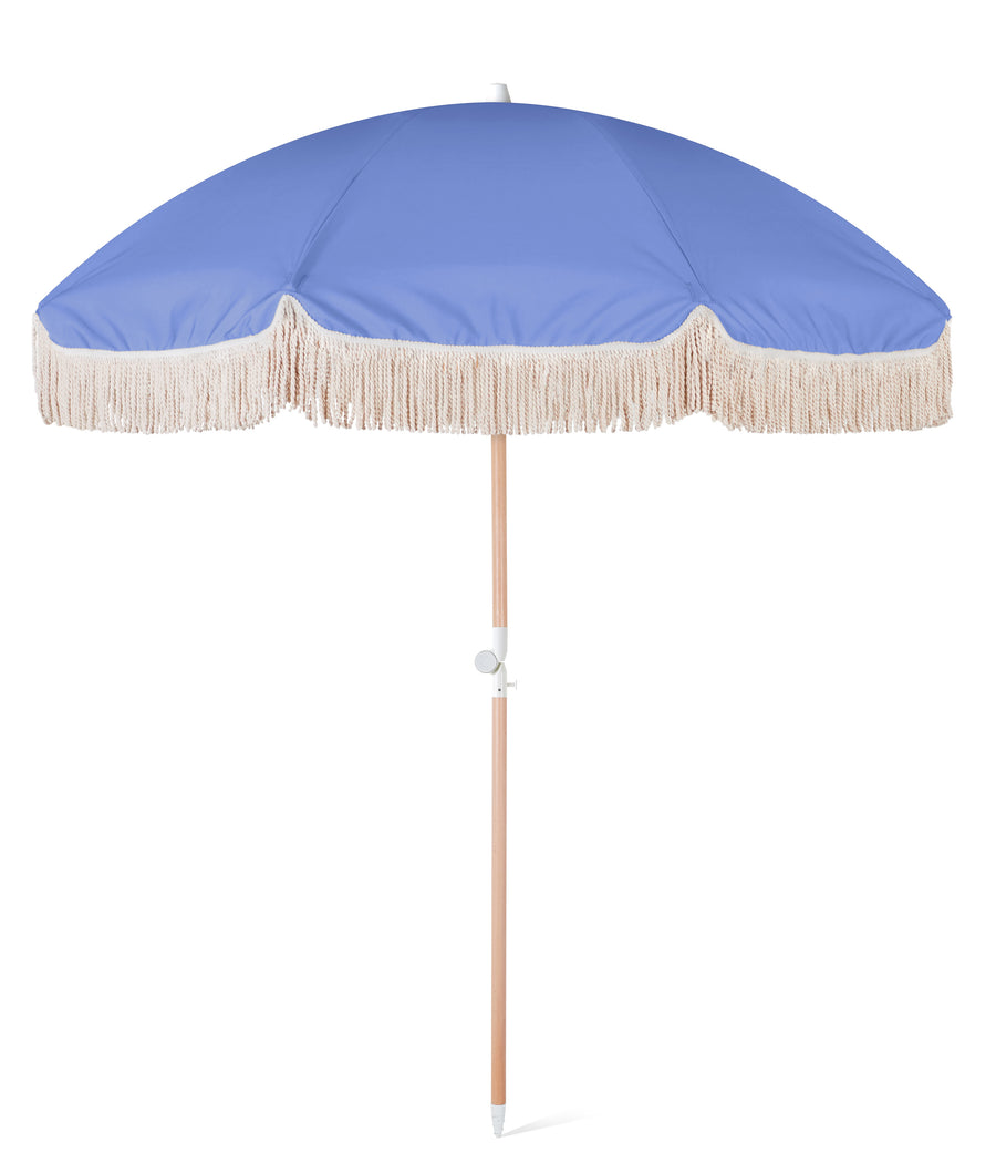 Sunday Supply Co Pacific beach umbrella fully open. Beach Umbrella