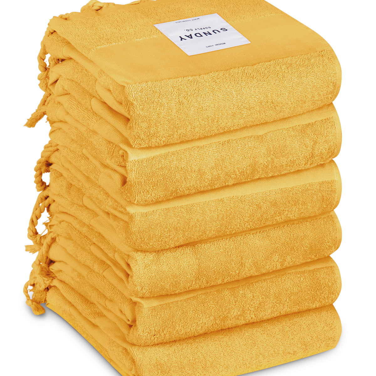 Golden Beach Towel Set of 6